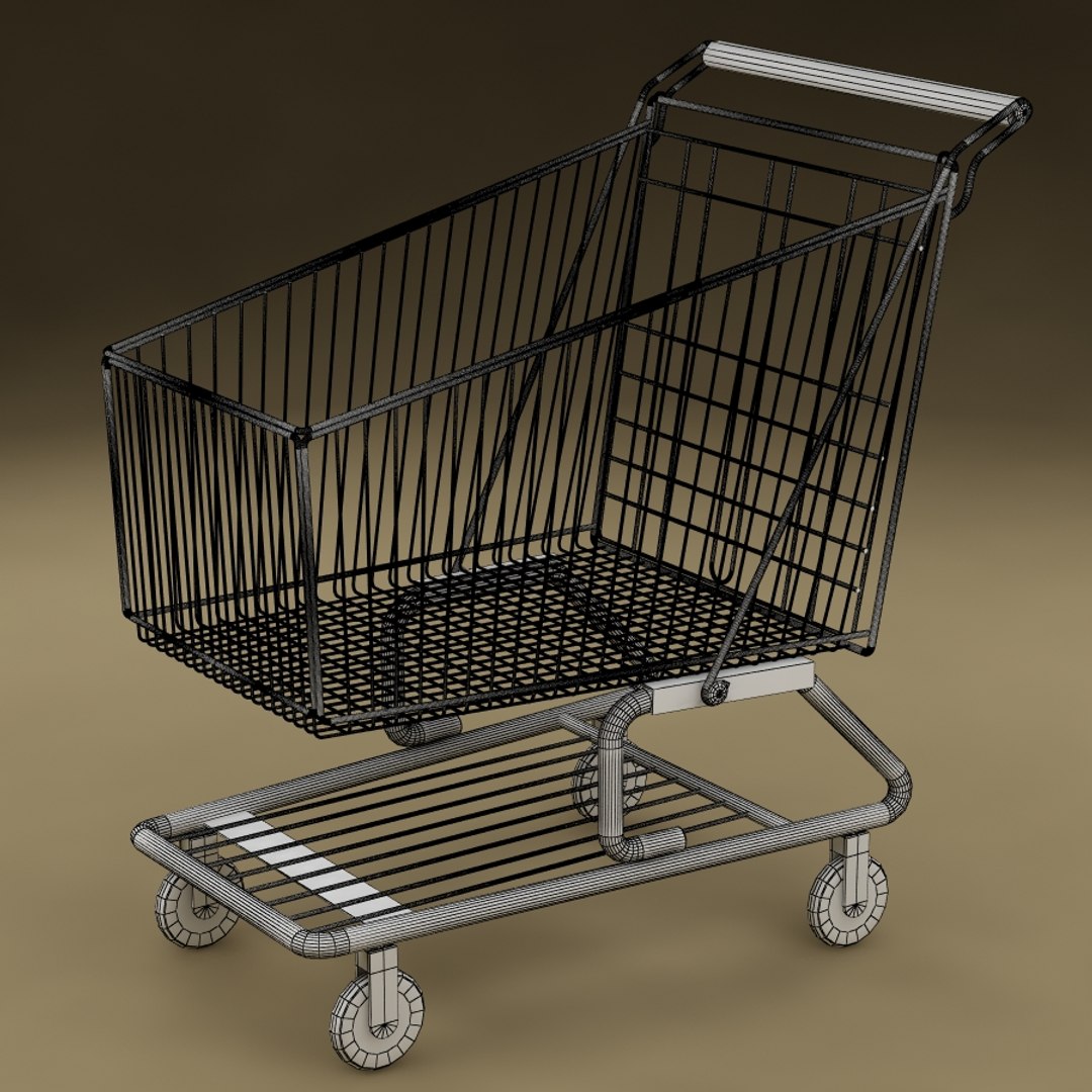 3d shopping cart model