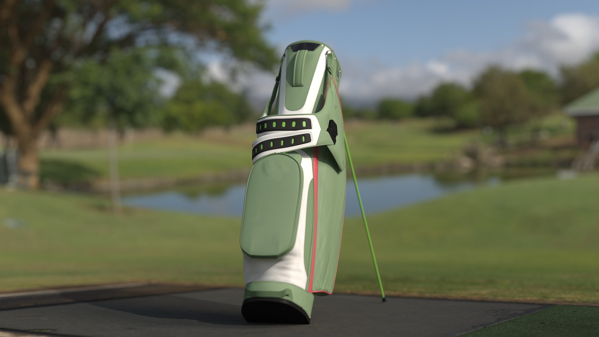 Golf Bag with Stand 3D model preview