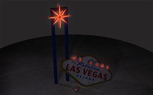 3d model of las vegas welcome sign