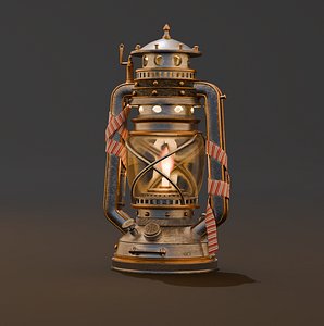 3D model Old Oil Lantern