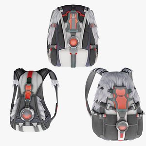 3D model Bag 3x Snow Hunter backpack