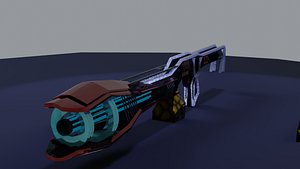 3D Sci-fi plasma rifle model