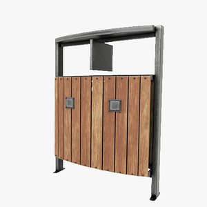 Modern Timber Street Bin Vol 06 - 4K Textures Game-Ready PBR