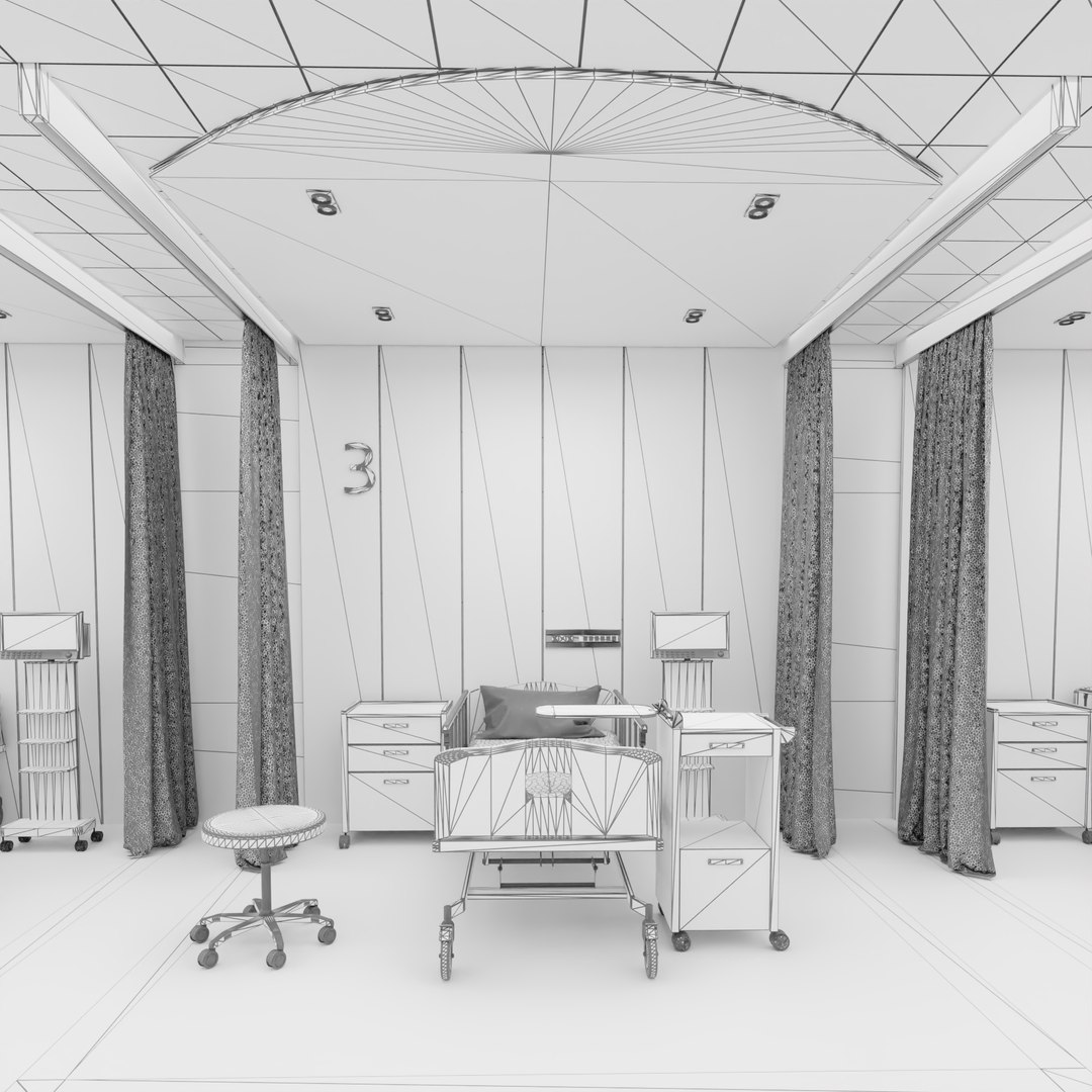 Hospital ICU Model 3D TurboSquid 1740666