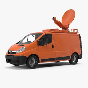 Mobile TV Station Van 3D Model