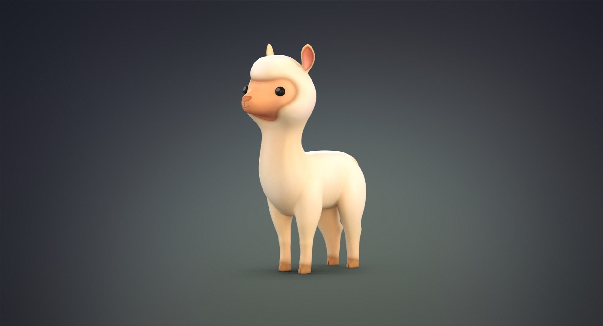 Cute Cartoon Alpaca 3D - TurboSquid 1322938