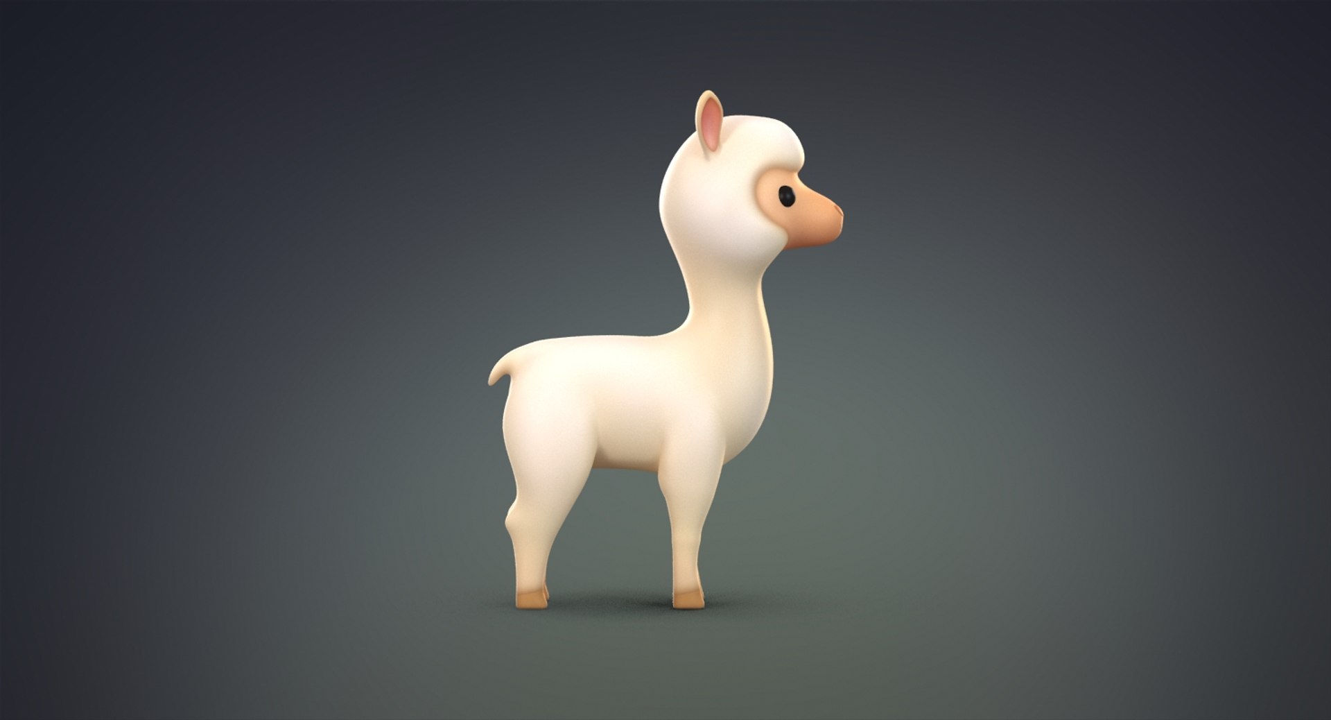 Cute Cartoon Alpaca 3D - TurboSquid 1322938