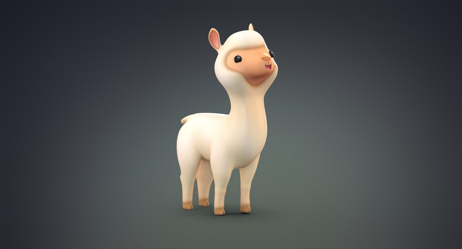 Cute Cartoon Alpaca 3D - TurboSquid 1322938