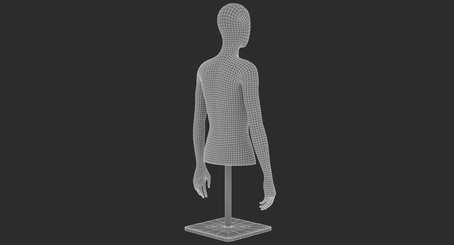 Female Mannequin Half 3d Model Turbosquid 1419208