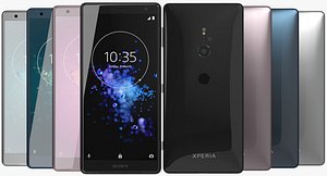 realistic sony xperia xz2 3D model