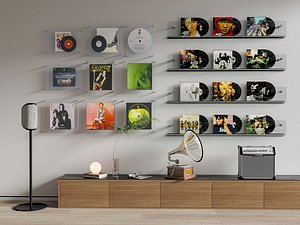 Record Audio Equipment  Bookshelf Collection 3D