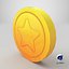 Moneda de dibujos animados Lowpoly PBR