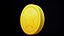 Moneda de dibujos animados Lowpoly PBR