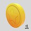 Moneda de dibujos animados Lowpoly PBR