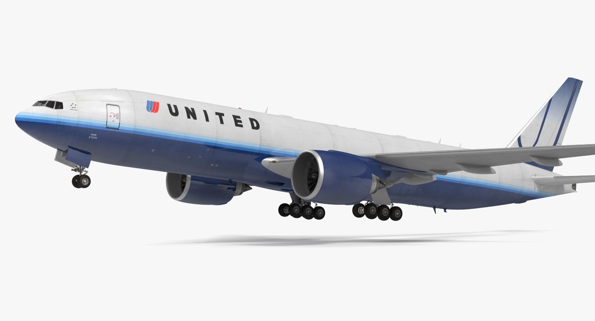 Boeing 777 Freighter United Airlines 3D Model 3D model preview
