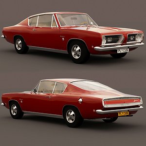 3D plymouth barracuda 1969
