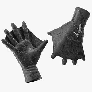Darkfin Webbed Power Swimming Gloves Wet