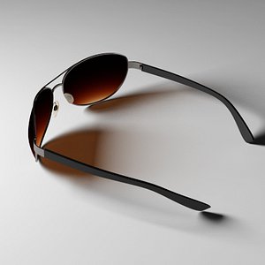aviator sunglasses glass 3d model
