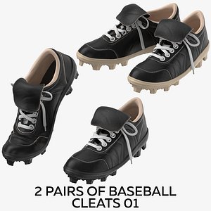 3D 2 pairs baseball cleats