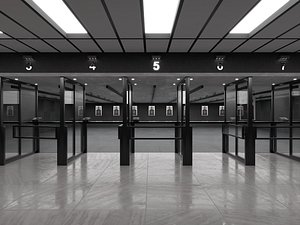 3D model Modern Indoor Shooting Range 3D Scene