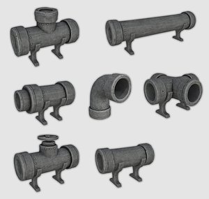Stylized Cartoon Water Pipe