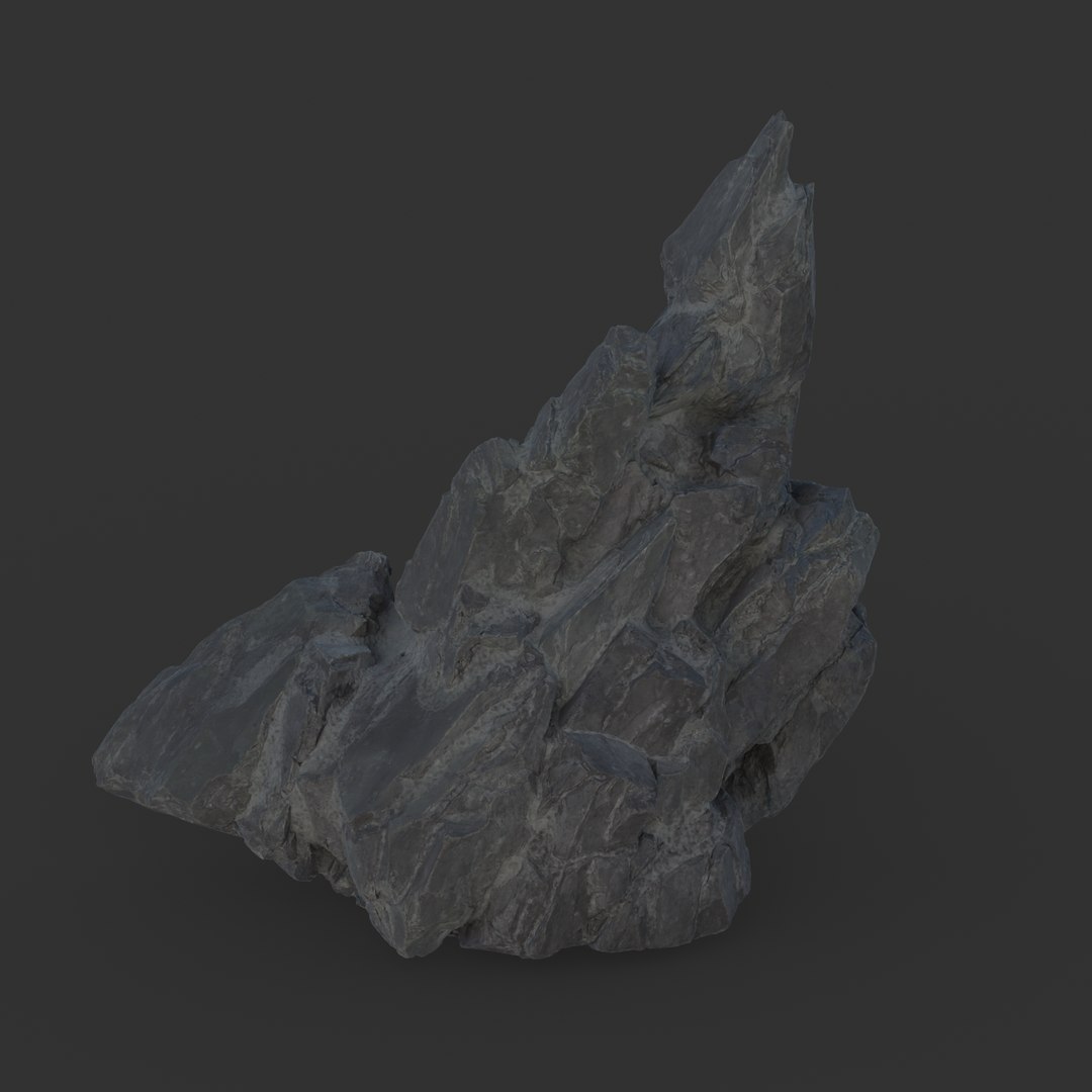 8 Low Poly PBR Black Spiky Modular Rocks 3D Model - TurboSquid 2162407