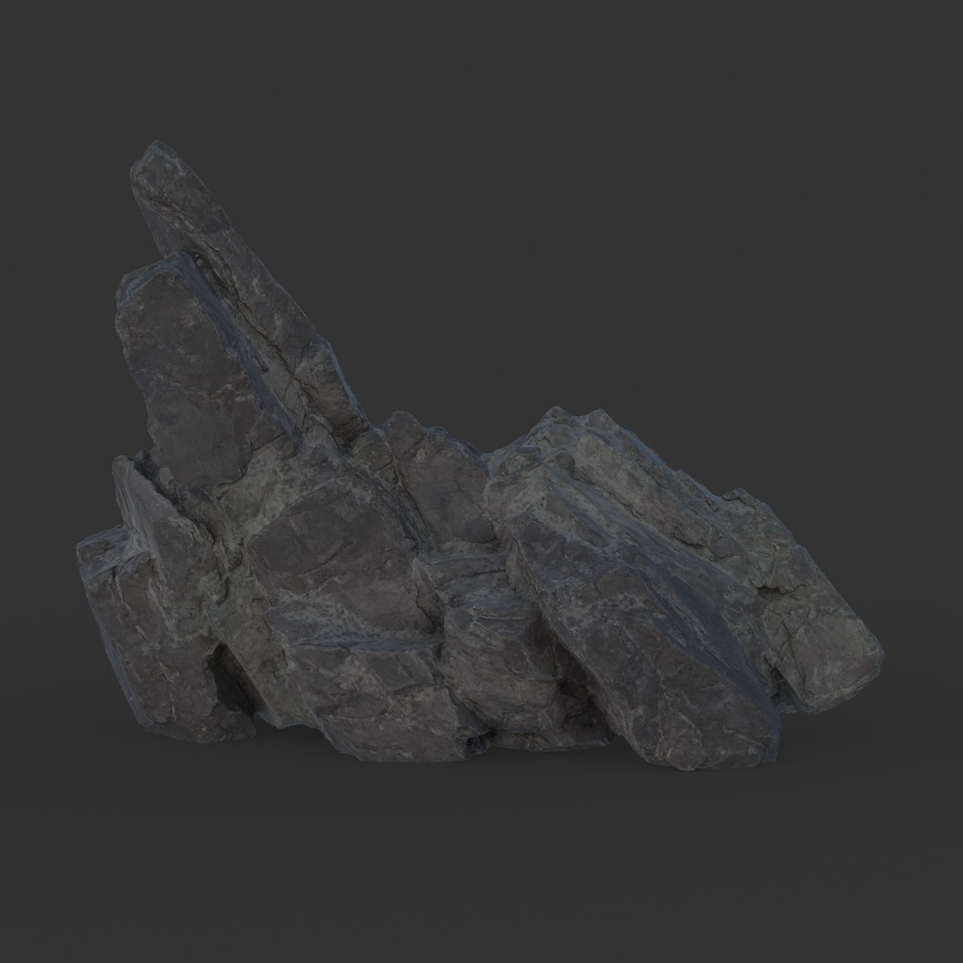 8 Low Poly PBR Black Spiky Modular Rocks 3D Model - TurboSquid 2162407
