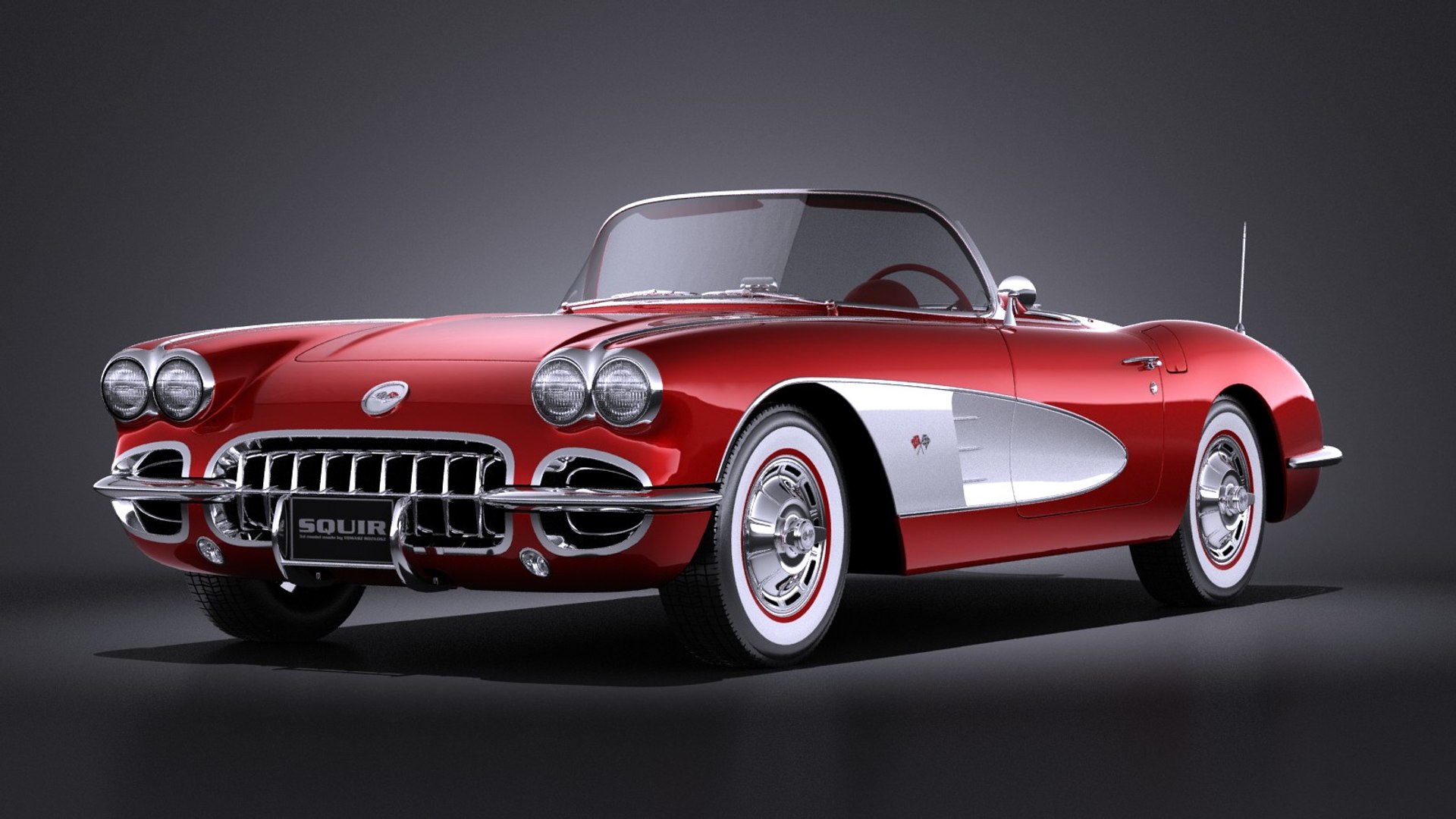 シボレーコルベットC1 1958年VRAY3Dモデル - TurboSquid 1022410