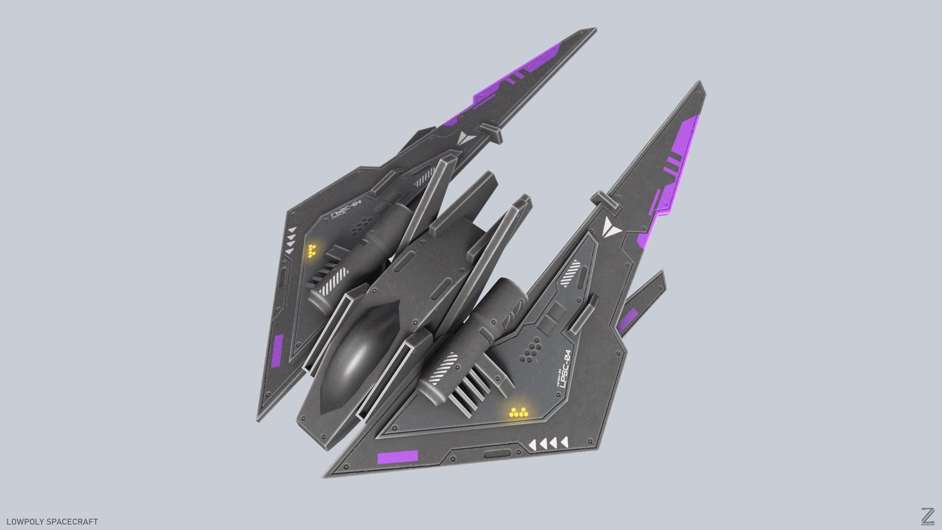modelo 3d nave espacial de baja poli - TurboSquid 2390599