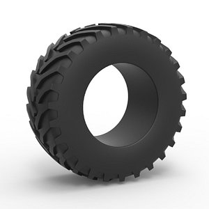 3D Diecast Tractor tire 28 Scale 1 to 25