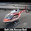 Bell 206 Rescue Red