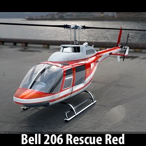 Bell 206 Rescue Red