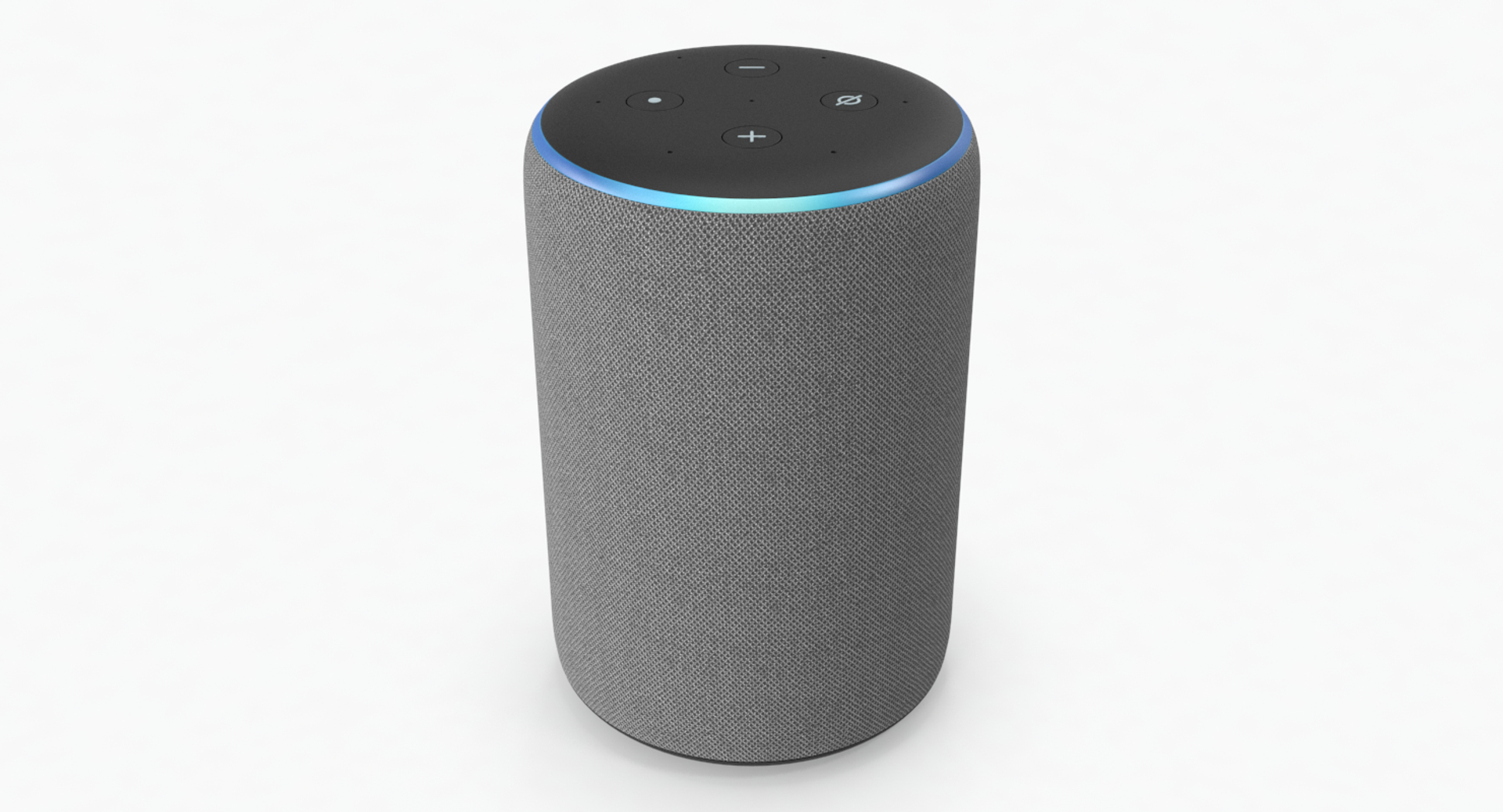 3D amazon echo 2rd generation model https://p.turbosquid.com/ts-thumb/pX/UvIEtz/7xm6WeKQ/amazon_echo_plus_heather_gray_turntable/png/1555081119/1920x1080/turn_fit_q99/c046e6793116553a0f17093f6ef49973024e4d9b/amazon_echo_plus_heather_gray_turntable-1.jpg