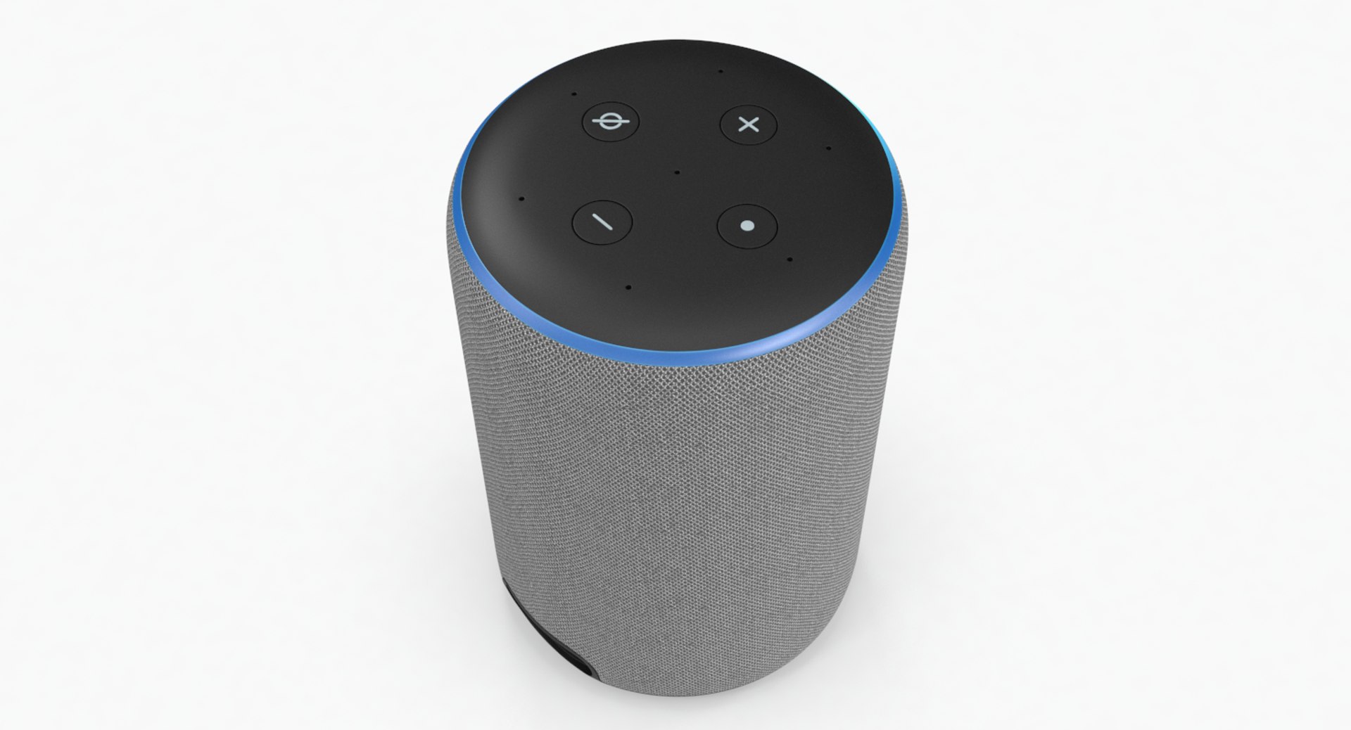 3D amazon echo 2rd generation model https://p.turbosquid.com/ts-thumb/pX/UvIEtz/8JPD64d0/amazon_echo_plus_2_heather_gray_06/png/1555060705/1920x1080/fit_q87/ba6d5e9a5c945b272a6e63815d412696b41eebb3/amazon_echo_plus_2_heather_gray_06.jpg