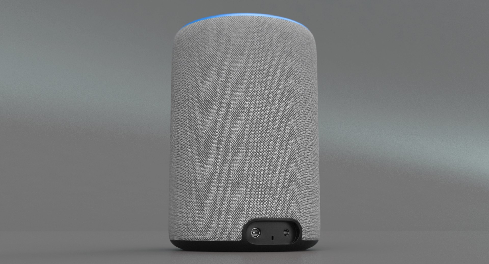 3D amazon echo 2rd generation model https://p.turbosquid.com/ts-thumb/pX/UvIEtz/9OMjoDlK/amazon_echo_plus_2_heather_gray_context02/png/1555059850/1920x1080/fit_q87/39b6b03e0689d9c43d6d0397f902ae0523182103/amazon_echo_plus_2_heather_gray_context02.jpg