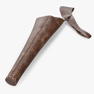 traditional leather quiver 3D