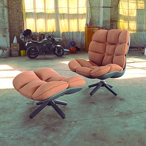 3D armchair chair husk