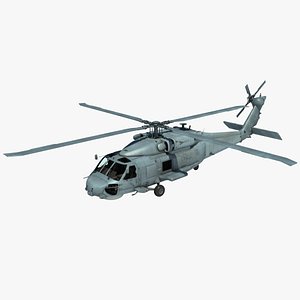 3ds max s-70b sikorsky military helicopter