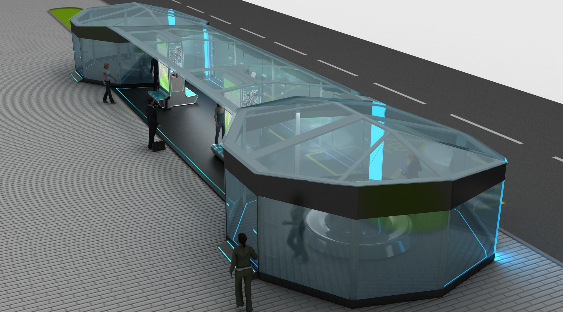 3d Bus Stop Model