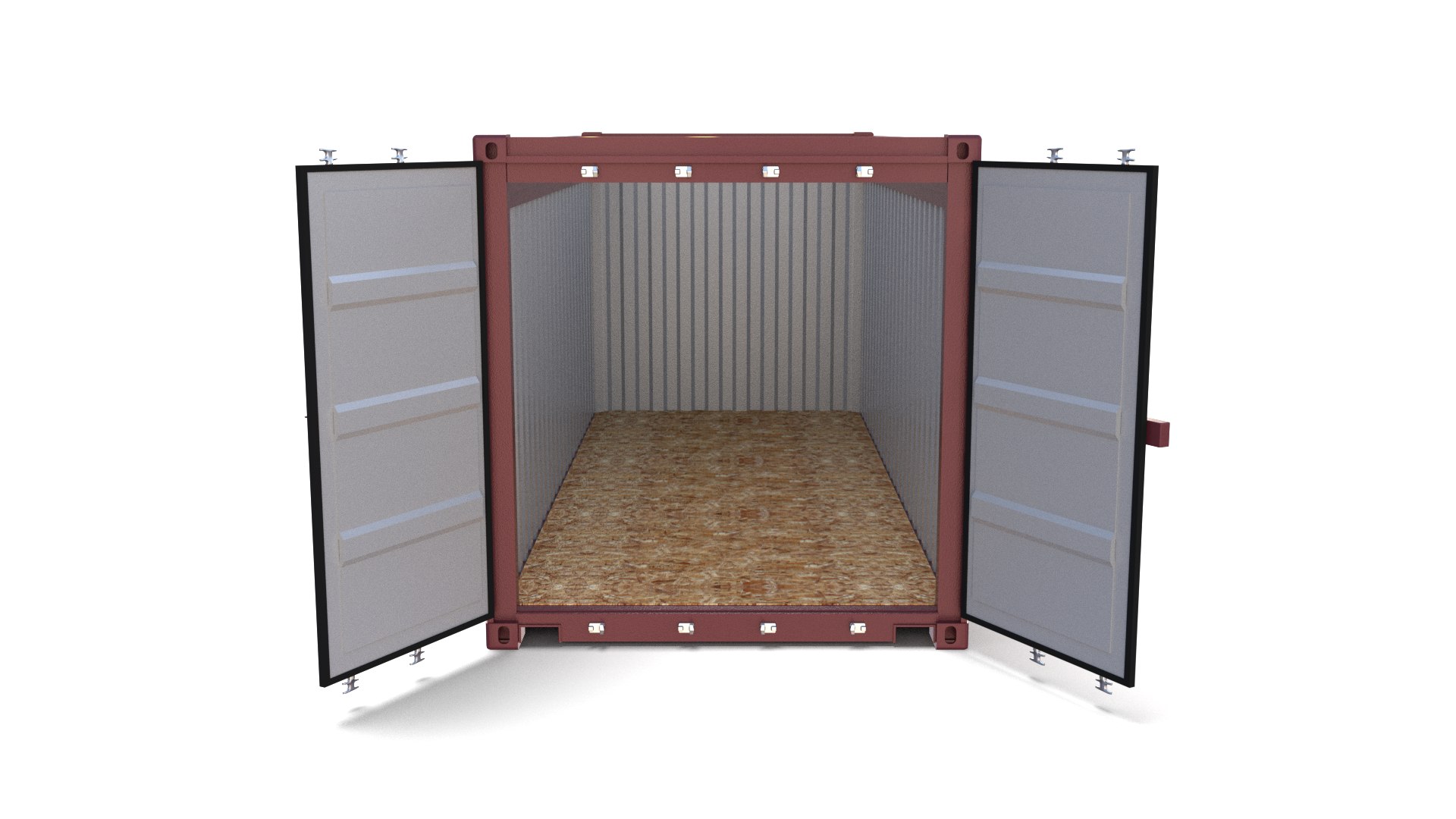 3D 20ft shipping container open model - TurboSquid 1324675
