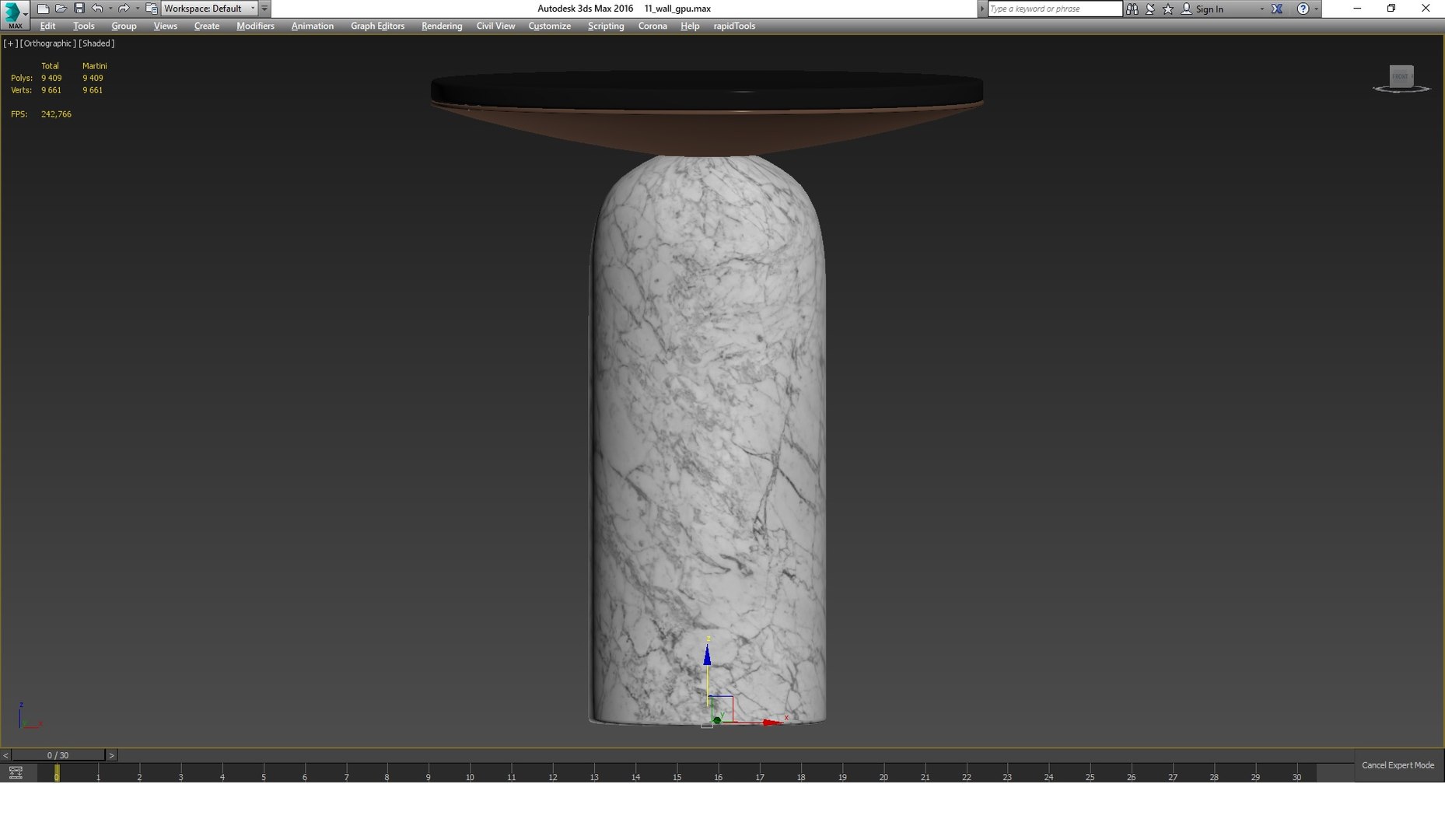 3D Martini Side Table CB2 Model TurboSquid 2102745