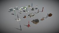 Japanese Famous Buildings 3D Model Pack