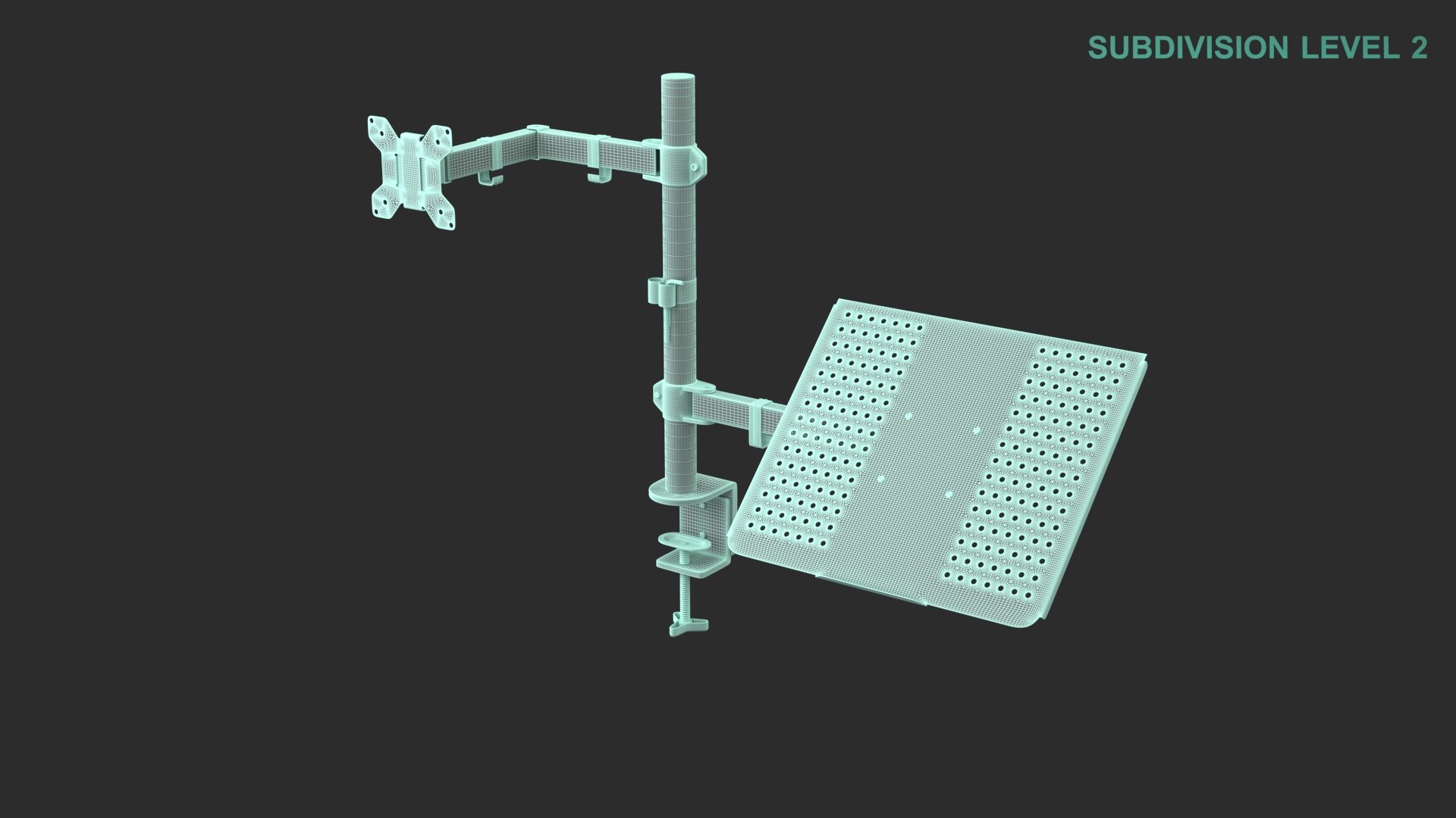 Monitor And Laptop Stand 3D https://p.turbosquid.com/ts-thumb/pX/lSy5CG/8Q/wireframe0001/jpg/1653629574/1920x1080/fit_q87/07e0b04070fd39525e789f5f1c5452c185621198/wireframe0001.jpg