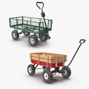 3D model Garden Carts Collection 1