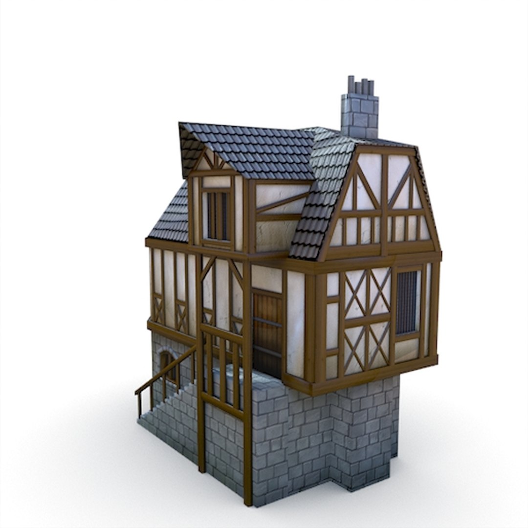 Medieval Village Apothecary Buildings Fbx