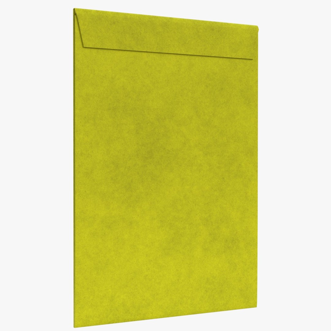 Large yellow envelope 3D model TurboSquid 1370307