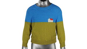 3D Sweater colourful unisex model