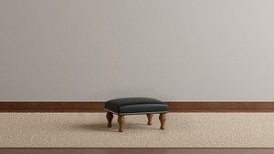Lee Leather Ottoman 3D model