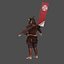 Samurai Character with Weapon