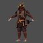 Samurai Character with Weapon